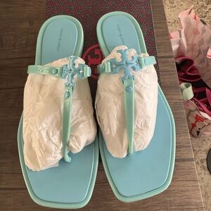 Tory Burch Aqua Blue Sandals